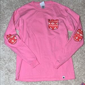 Simply Southern Pink Long Sleeve Christmas Tee